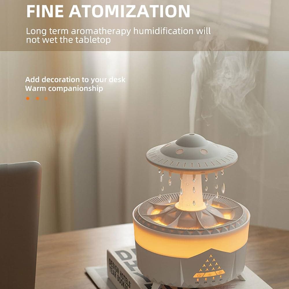 Rain Drop Mushroom Humidifier, Timing Colorful Night Light Essential Oil Diffuser, Ultrasonic RC Atomization Air Freshener, Relax Cloud Rain Diffuser, Airwall Air Humidifier, 300ml Humidifier with Timing Function for Home Office Rain Drop Mushroom Humidifier, Timing Colorful Night Light Essential Oil Diffuser, Ultrasonic RC Atomization Air Freshener, Relax Cloud Rain Diffuser, Airwall Air Humidifier, 300ml Humidifier with Timing Function for Home Office